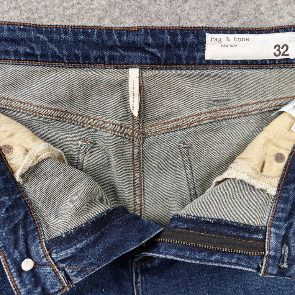Rag & Bone Cate Skinny Jeans Men's 32 Chelsea Dark Wash Stretch Denim